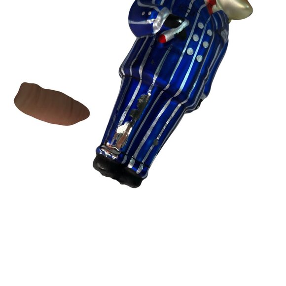 VTG Pottery Barn Reindeer Blown Glass Ornaments 1998 Set of 8 Comet Vixen Cupid - Picture 11 of 12